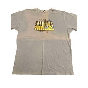 Paul Simon Tour 2016 T-Shirt with Graphic Piano Keyboard Color Light Blue 2XL